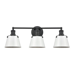 Atlas Holgate 3-Light Vanity Light Fixture - Charcoal Modern Farmhouse Style for Kitchens & Bathrooms WL11330-WH