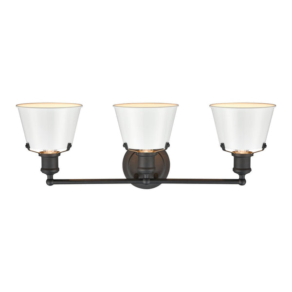 Atlas Holgate 3-Light Vanity Light Fixture - Charcoal Modern Farmhouse Style for Kitchens & Bathrooms WL11330-WH