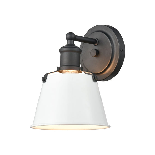 Atlas Holgate 1-Light Sconce - Modern Farmhouse Meets Industrial Charm for Stylish Indoor Illumination Charcoal 6'' WL11331-WH