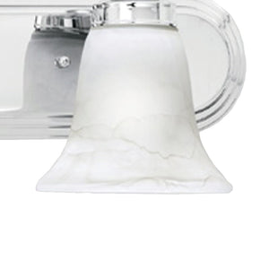 Atlas Homestead 2-Light Vanity Fixture with Smoked Glass Shades for Timeless Bathroom Illumination Chrome 18'' WL11332-CH