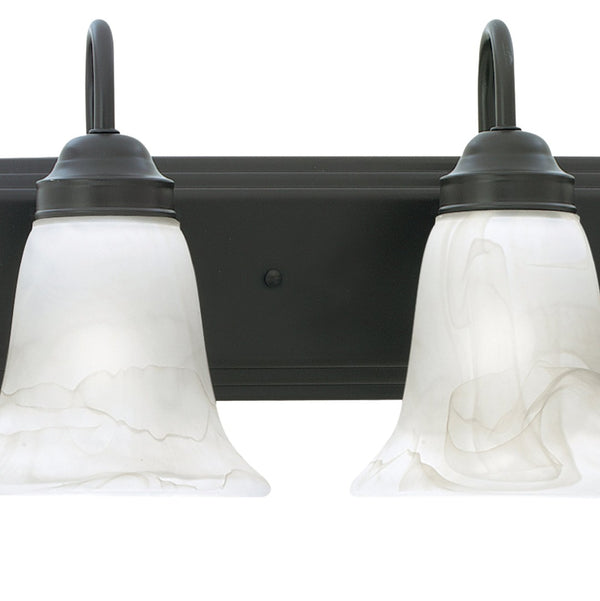 Atlas Homestead 2-Light Vanity Fixture with Smoked Glass Shades for Timeless Bathroom Illumination Painted Bronze 24'' WL11333-BZ