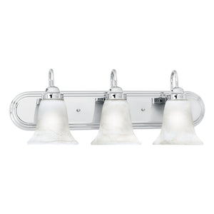 Atlas Homestead 2-Light Vanity Fixture with Smoked Glass Shades for Timeless Bathroom Illumination Chrome 24'' WL11333-CH
