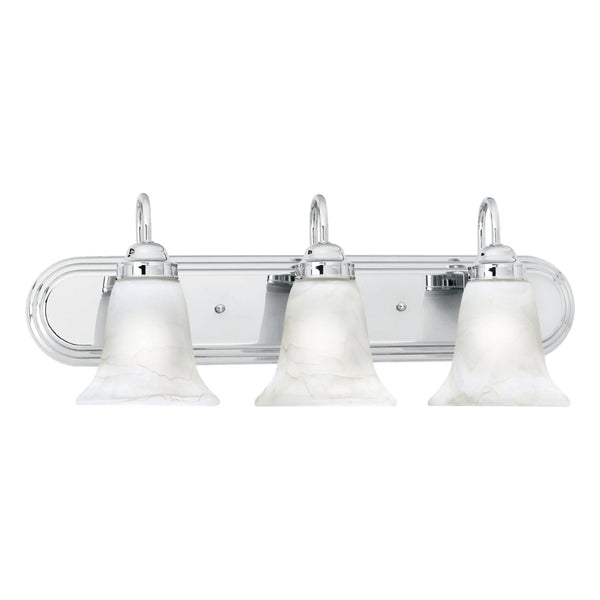 Atlas Homestead 2-Light Vanity Fixture with Smoked Glass Shades for Timeless Bathroom Illumination Chrome 24'' WL11333-CH