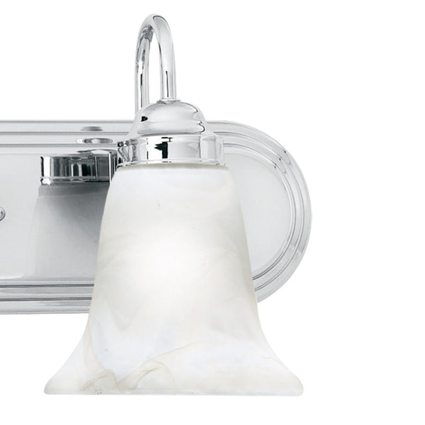 Atlas Homestead 2-Light Vanity Fixture with Smoked Glass Shades for Timeless Bathroom Illumination Chrome 24'' WL11333-CH