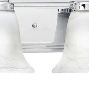 Atlas Homestead 2-Light Vanity Fixture with Smoked Glass Shades for Timeless Bathroom Illumination Chrome 24'' WL11333-CH