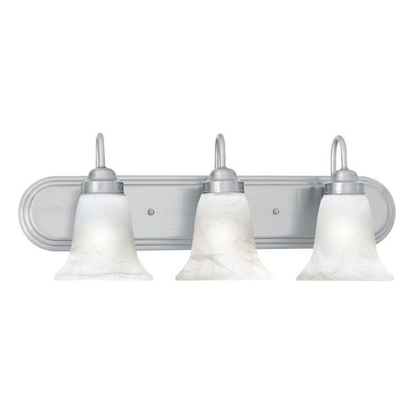 Atlas Homestead 2-Light Vanity Fixture with Smoked Glass Shades for Timeless Bathroom Illumination Brushed Nickel 24'' WL11333-NK