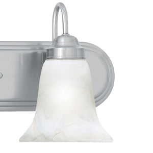 Atlas Homestead 2-Light Vanity Fixture with Smoked Glass Shades for Timeless Bathroom Illumination Brushed Nickel 24'' WL11333-NK