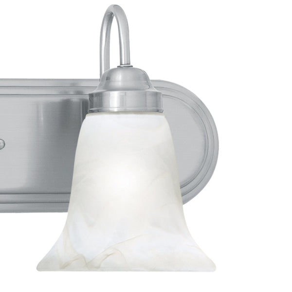 Atlas Homestead 2-Light Vanity Fixture with Smoked Glass Shades for Timeless Bathroom Illumination Brushed Nickel 24'' WL11333-NK