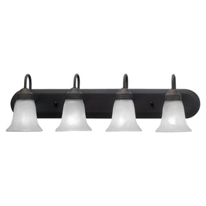 Atlas Homestead 2-Light Vanity Fixture with Smoked Glass Shades for Timeless Bathroom Illumination Painted Bronze 30'' WL11334-BZ