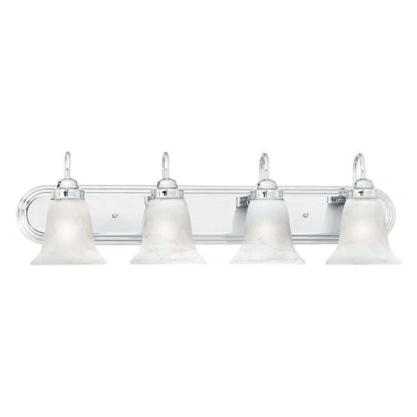 Atlas Homestead 2-Light Vanity Fixture with Smoked Glass Shades for Timeless Bathroom Illumination Chrome 30'' WL11334-CH
