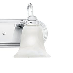 Atlas Homestead 2-Light Vanity Fixture with Smoked Glass Shades for Timeless Bathroom Illumination Chrome 30'' WL11334-CH