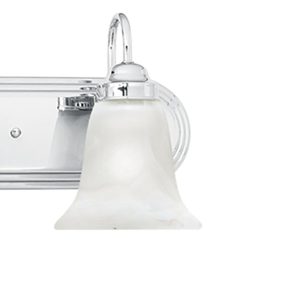 Atlas Homestead 2-Light Vanity Fixture with Smoked Glass Shades for Timeless Bathroom Illumination Chrome 30'' WL11334-CH
