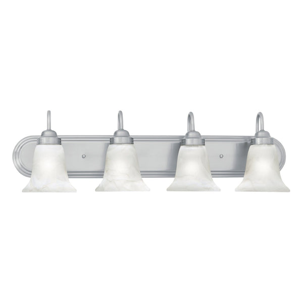 Atlas Homestead 2-Light Vanity Fixture with Smoked Glass Shades for Timeless Bathroom Illumination Brushed Nickel 30'' WL11334-NK