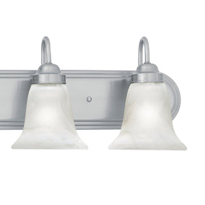 Atlas Homestead 2-Light Vanity Fixture with Smoked Glass Shades for Timeless Bathroom Illumination Brushed Nickel 30'' WL11334-NK