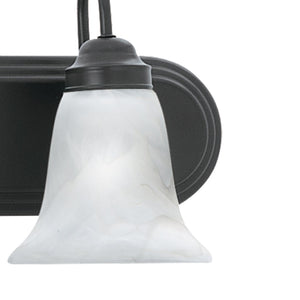 Atlas Homestead 2-Light Vanity Fixture with Smoked Glass Shades for Timeless Bathroom Illumination Painted Bronze 36'' WL11335-BZ