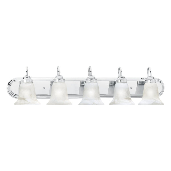 Atlas Homestead 2-Light Vanity Fixture with Smoked Glass Shades for Timeless Bathroom Illumination Chrome 36'' WL11335-CH