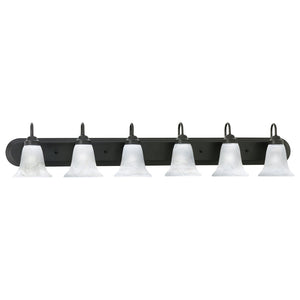 Atlas Homestead 2-Light Vanity Fixture with Smoked Glass Shades for Timeless Bathroom Illumination Painted Bronze 48'' WL11336-BZ