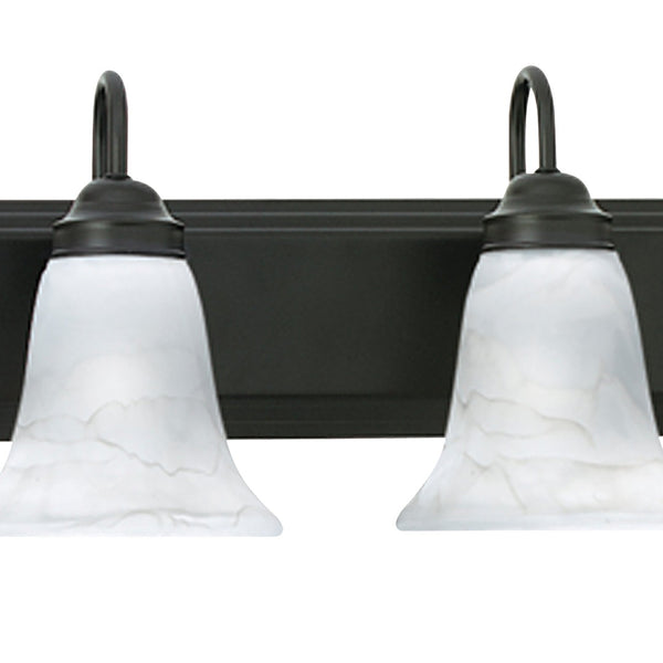 Atlas Homestead 2-Light Vanity Fixture with Smoked Glass Shades for Timeless Bathroom Illumination Painted Bronze 48'' WL11336-BZ