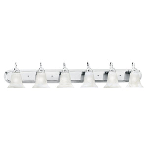 Atlas Homestead 2-Light Vanity Fixture with Smoked Glass Shades for Timeless Bathroom Illumination Chrome 48'' WL11336-CH