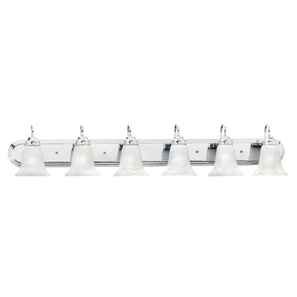 Atlas Homestead 2-Light Vanity Fixture with Smoked Glass Shades for Timeless Bathroom Illumination Chrome 48'' WL11336-CH