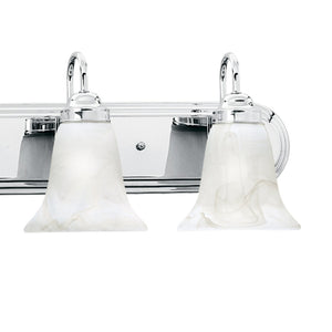 Atlas Homestead 2-Light Vanity Fixture with Smoked Glass Shades for Timeless Bathroom Illumination Chrome 48'' WL11336-CH