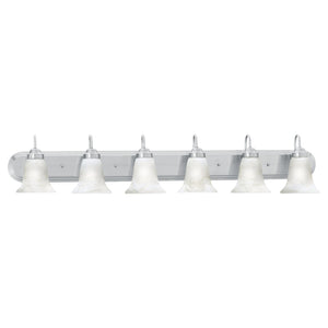 Atlas Homestead 2-Light Vanity Fixture with Smoked Glass Shades for Timeless Bathroom Illumination Brushed Nickel 48'' WL11336-NK