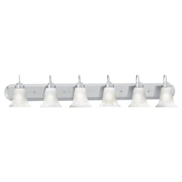 Atlas Homestead 2-Light Vanity Fixture with Smoked Glass Shades for Timeless Bathroom Illumination Brushed Nickel 48'' WL11336-NK