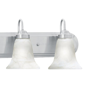 Atlas Homestead 2-Light Vanity Fixture with Smoked Glass Shades for Timeless Bathroom Illumination Brushed Nickel 48'' WL11336-NK