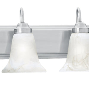Atlas Homestead 2-Light Vanity Fixture with Smoked Glass Shades for Timeless Bathroom Illumination Brushed Nickel 48'' WL11336-NK