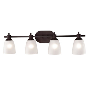 Atlas Jackson Modern 3-Light Vanity Fixture with Tulip Glass Shades for Elegant Bathroom Illumination Oil Rubbed Bronze 31'' WL11341-BZ