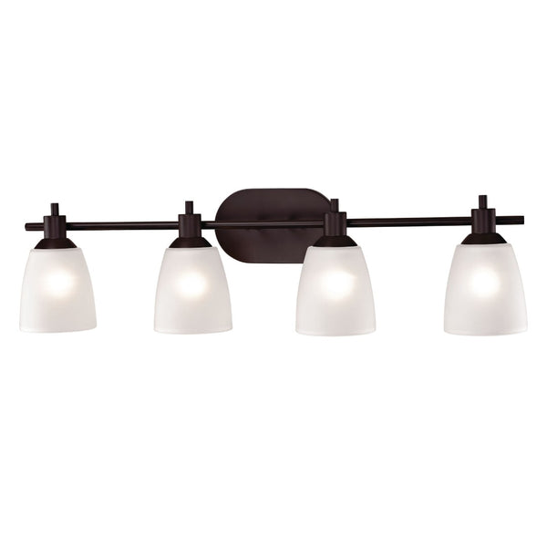 Atlas Jackson Modern 3-Light Vanity Fixture with Tulip Glass Shades for Elegant Bathroom Illumination Oil Rubbed Bronze 31'' WL11341-BZ