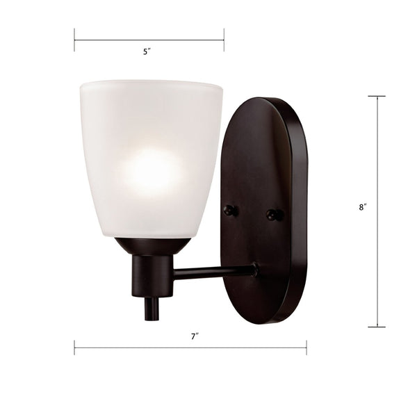 Atlas Jackson Modern 3-Light Vanity Fixture with Tulip Glass Shades for Elegant Bathroom Illumination Oil Rubbed Bronze 5'' WL11342-BZ