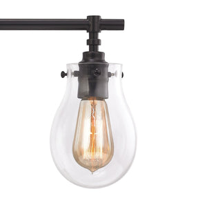 Atlas Jaelyn 1-Light Wall Sconce - Elegant Industrial Design with Clear Glass Shade for Home Lighting Oil Rubbed Bronze 21'' WL11345-BZ