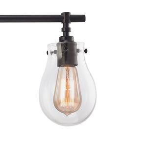 Atlas Jaelyn 1-Light Wall Sconce - Elegant Industrial Design with Clear Glass Shade for Home Lighting Oil Rubbed Bronze 29'' WL11346-BZ