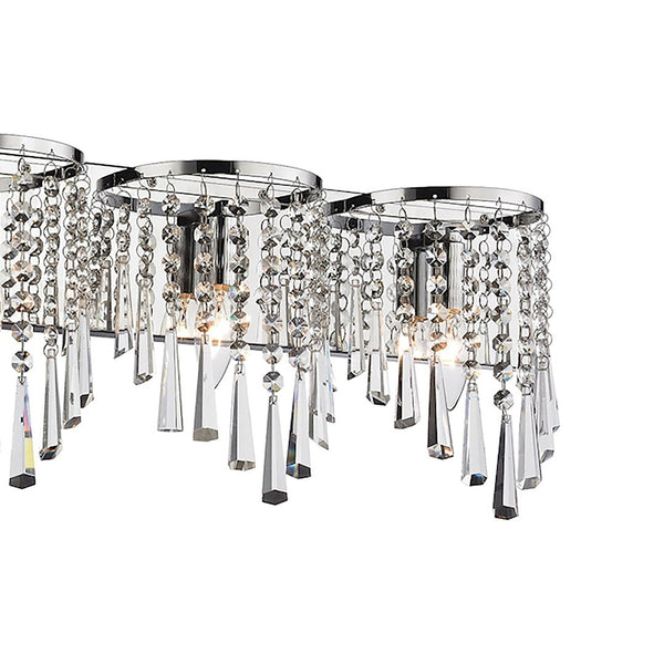 Atlas Jariah 30'' Wide 4-Light Vanity Light Fixture - Polished Chrome with Crystal Accents for Elegance WL11347-CH