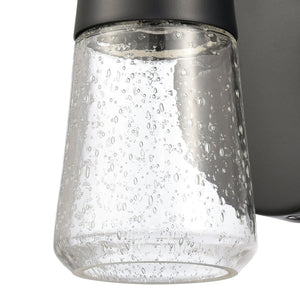 Atlas Jergen LED Vanity Light Fixture - Sleek Design with Tapered Glass Shades for Modern Spaces Matte Black 5'' WL11349-BK