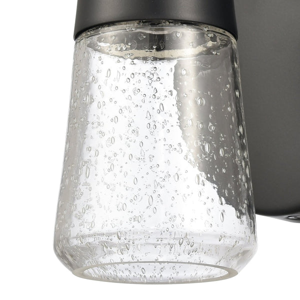 Atlas Jergen LED Vanity Light Fixture - Sleek Design with Tapered Glass Shades for Modern Spaces Matte Black 5'' WL11349-BK
