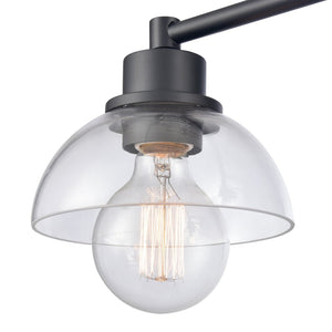 Atlas Julian 2-Light Vanity Light Fixture - Sleek Modern Design with Glass Domes for Versatile Illumination Matte Black 24'' WL11352-BK