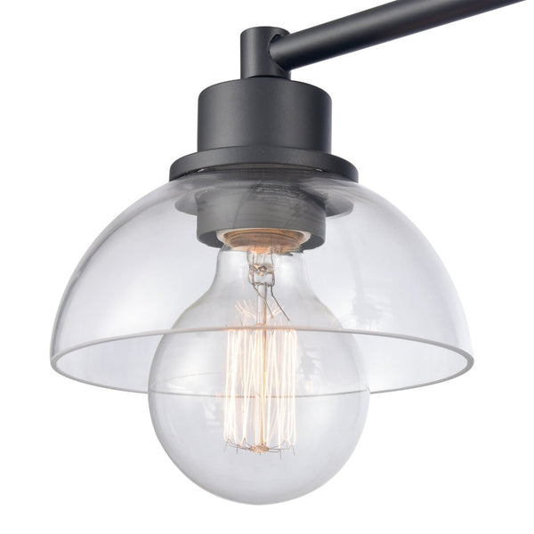 Atlas Julian 2-Light Vanity Light Fixture - Sleek Modern Design with Glass Domes for Versatile Illumination Matte Black 24'' WL11352-BK