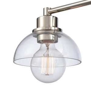 Atlas Julian 2-Light Vanity Light Fixture - Sleek Modern Design with Glass Domes for Versatile Illumination Polished Nickel 24'' WL11352-NK