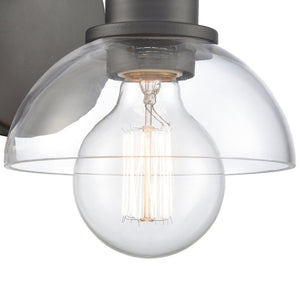 Atlas Julian 2-Light Vanity Light Fixture - Sleek Modern Design with Glass Domes for Versatile Illumination Matte Black 6'' WL11353-BK