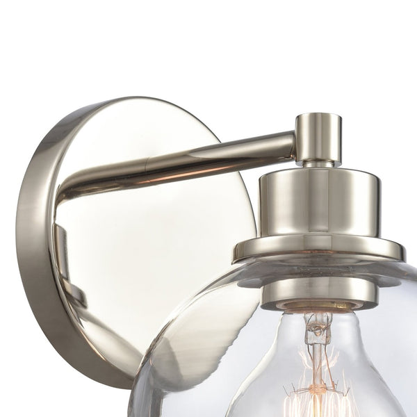 Atlas Julian 2-Light Vanity Light Fixture - Sleek Modern Design with Glass Domes for Versatile Illumination Polished Nickel 6'' WL11353-NK