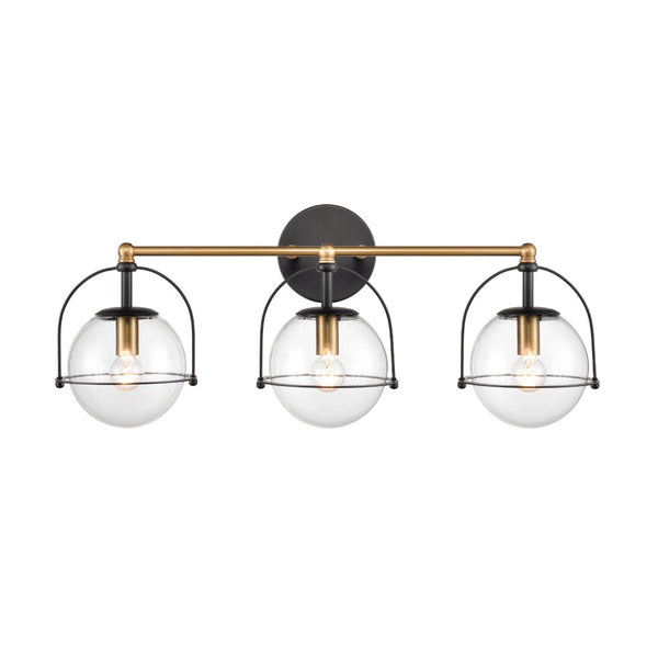 Atlas Langford 3-Light Vanity Light Fixture - Vintage Charm Meets Modern Design for Stylish Spaces Satin Brass 24'' WL11358-BS