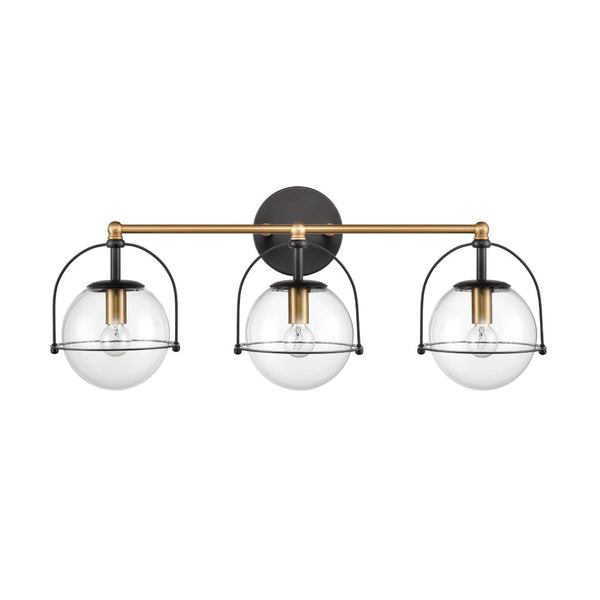 Atlas Langford 3-Light Vanity Light Fixture - Vintage Charm Meets Modern Design for Stylish Spaces Satin Brass 24'' WL11358-BS