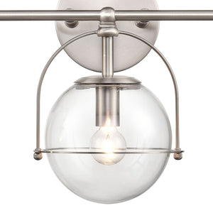 Atlas Langford 3-Light Vanity Light Fixture - Vintage Charm Meets Modern Design for Stylish Spaces Satin Nickel 24'' WL11358-NK