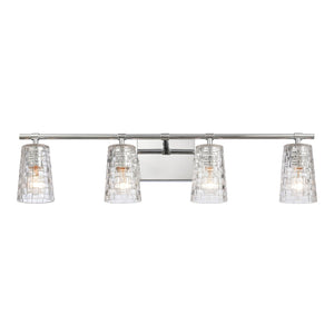 Atlas Lightweave 2-Light Vanity Fixture - Elegant Woven Crystal Design for Modern Bathrooms & Dressing Areas Polished Nickel 32'' WL11362-NK