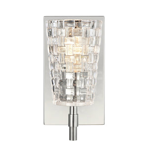 Atlas Lightweave 2-Light Vanity Fixture - Elegant Woven Crystal Design for Modern Bathrooms & Dressing Areas Polished Nickel 4.75'' WL11363-NK