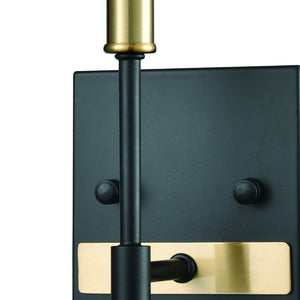 Atlas Livingston 11'' High 1-Light Wall Sconce - Modern Matte Black & Satin Brass Accent for Stylish Spaces WL11364-BK