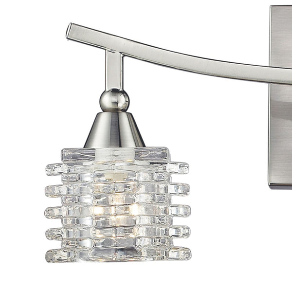 Atlas Matrix 15'' Wide 3-Light Vanity Light - Elegant Satin Nickel Lantern Design for Modern Bathrooms WL11368-NK