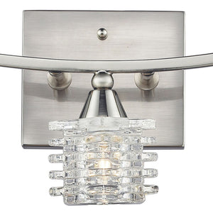 Atlas Matrix 15'' Wide 3-Light Vanity Light - Elegant Satin Nickel Lantern Design for Modern Bathrooms WL11368-NK